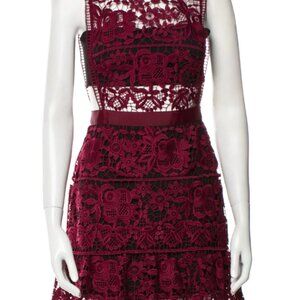 Elegant Burgundy Lace Dress